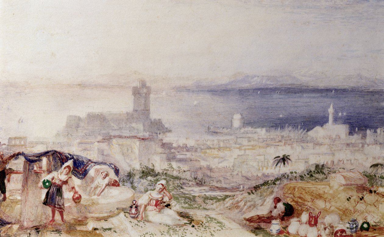 Udsigt over Rhodos af Joseph Mallord William Turner