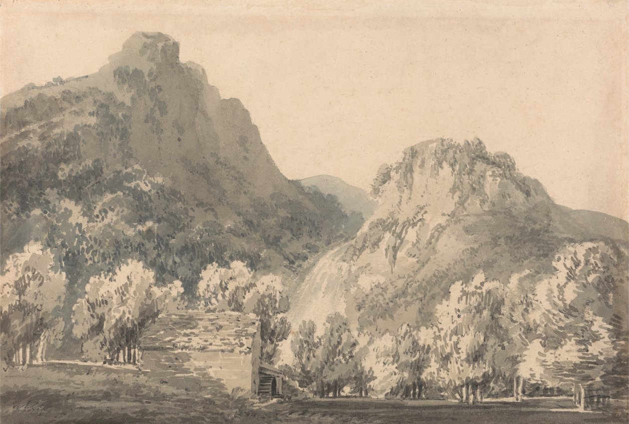 Vandfald i Lodore, Cumberland af Joseph Mallord William Turner