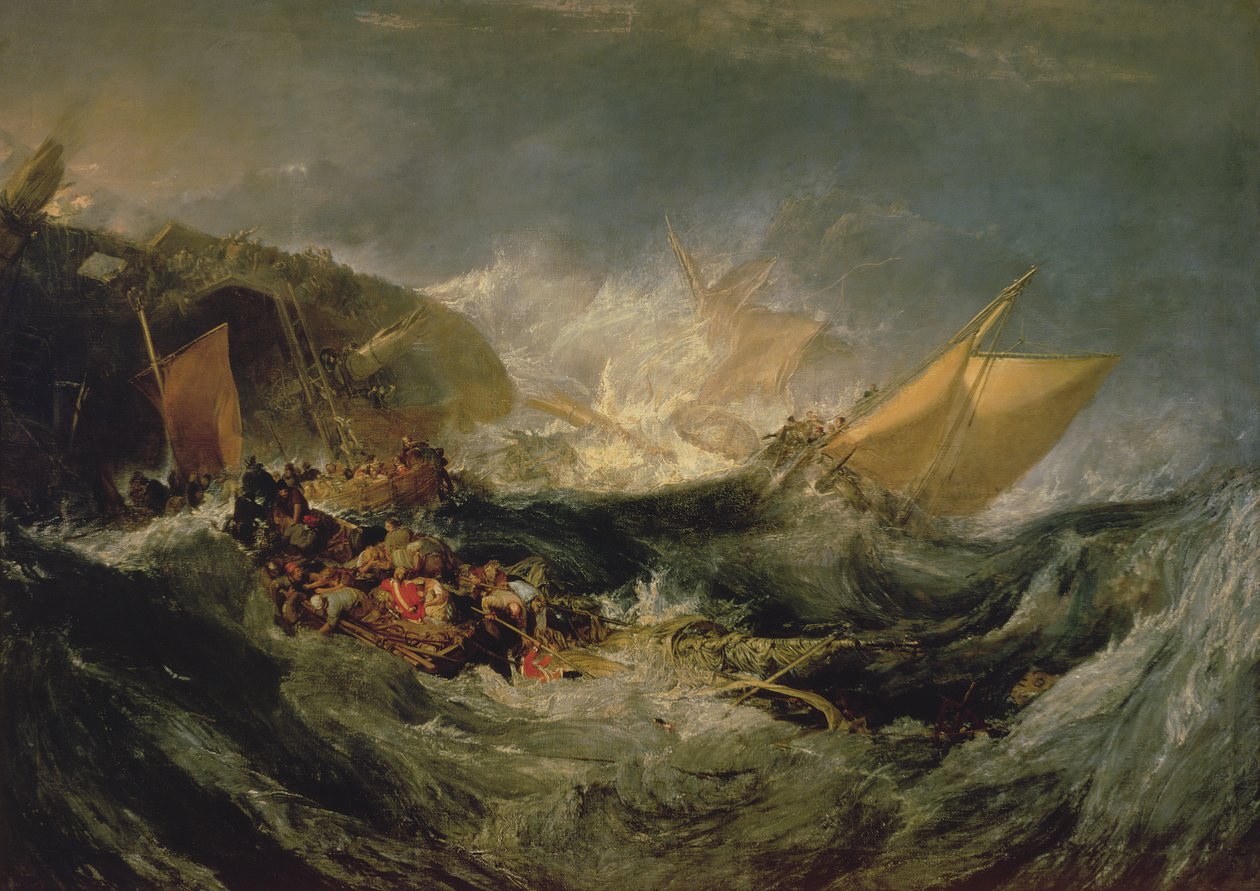 Vrag af et transportskib af Joseph Mallord William Turner