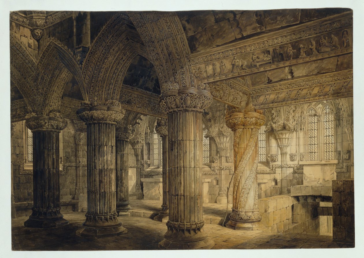 Rosslyn Chapel, 1810 af Joseph Michael Gandy