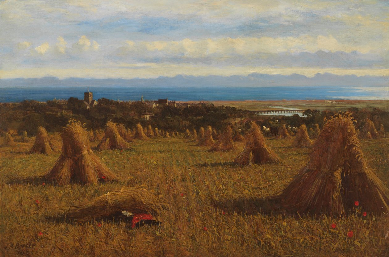 Cornstooks, Berwick Beyond, 1888 af Joseph Moseley Barber