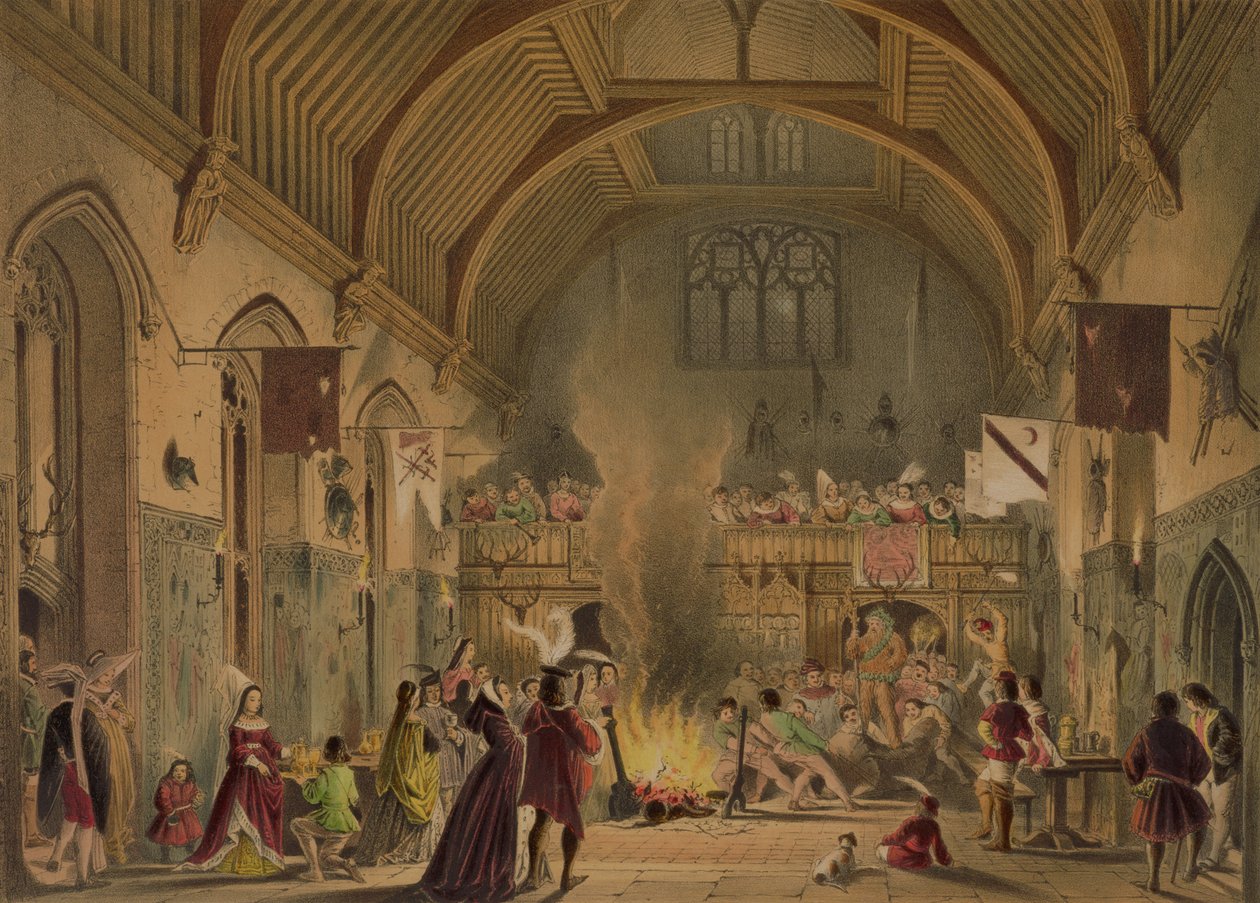 Banket i baronsalen, Penshurst Place, Kent, fra 