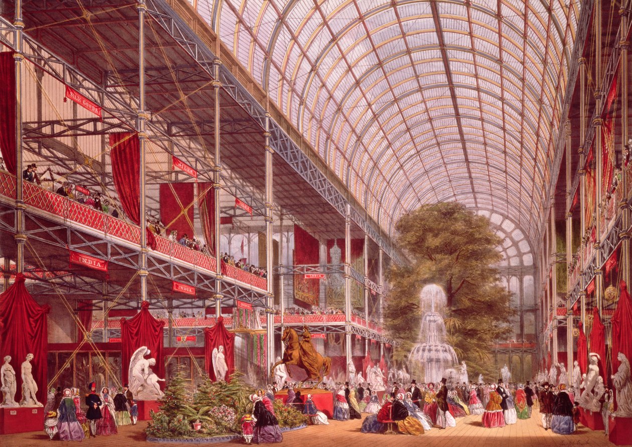 Tværskibet på den store industriudstilling i 1851, plade 4 fra 