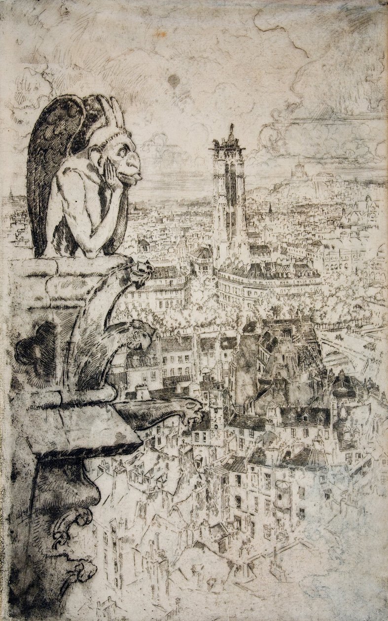 Paris fra Notre-Dame af Joseph Pennell