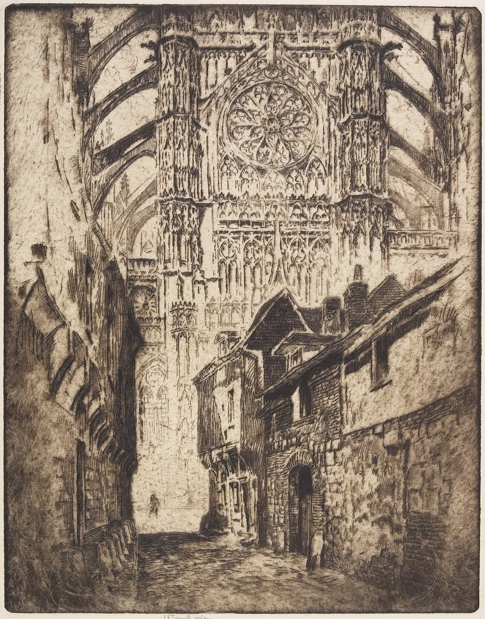 Rose Window, Beauvais, 1907 af Joseph Pennell
