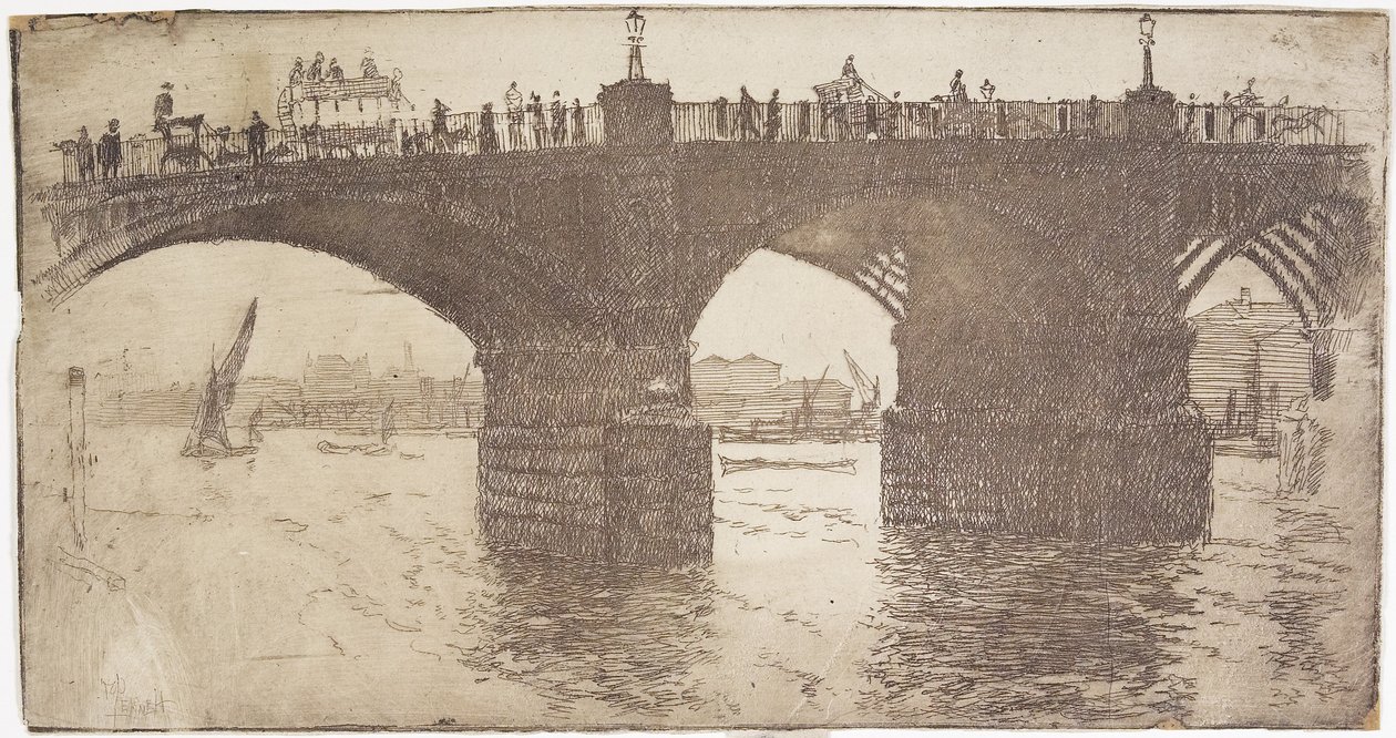 Under Vauxhall Bridge, 1893 af Joseph Pennell