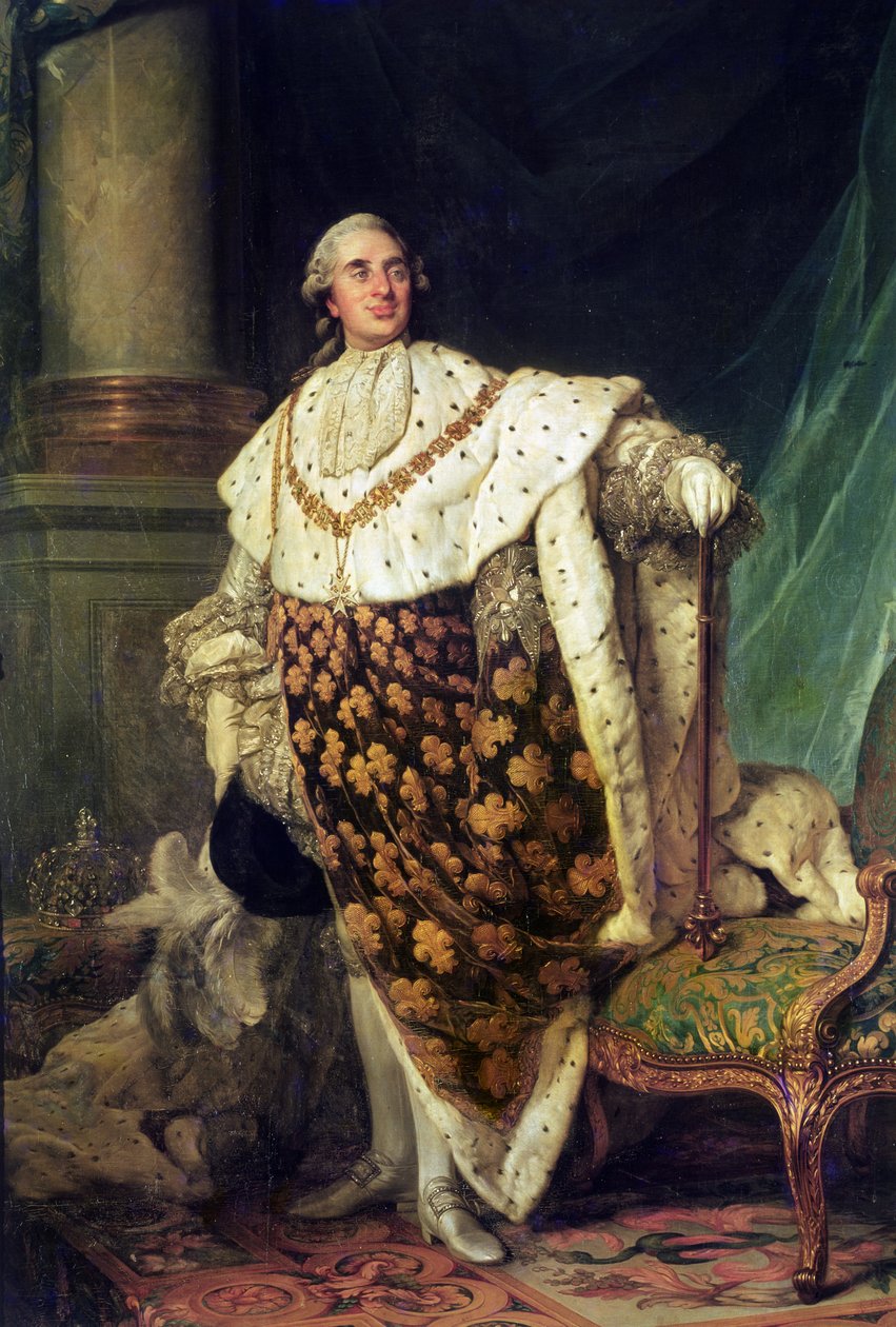 Portræt i fuld længde af Louis XVI (1754-1793), konge af Frankrig og Navarra af Joseph Siffred Duplessis