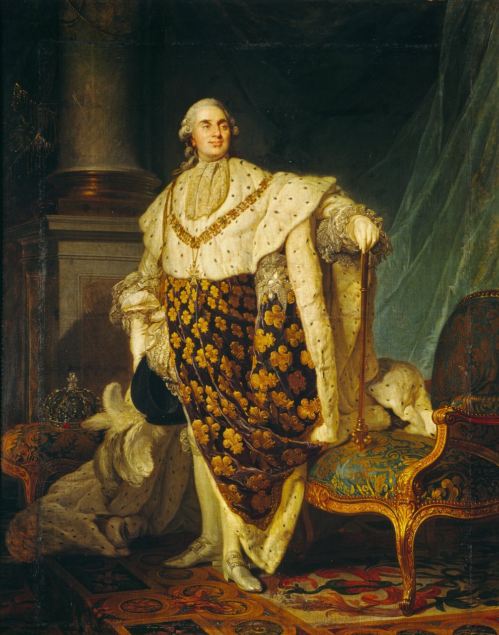 Ludvig XVI (1754-93) Konge af Frankrig i kroningsklæder, 1777 af Joseph Siffred Duplessis