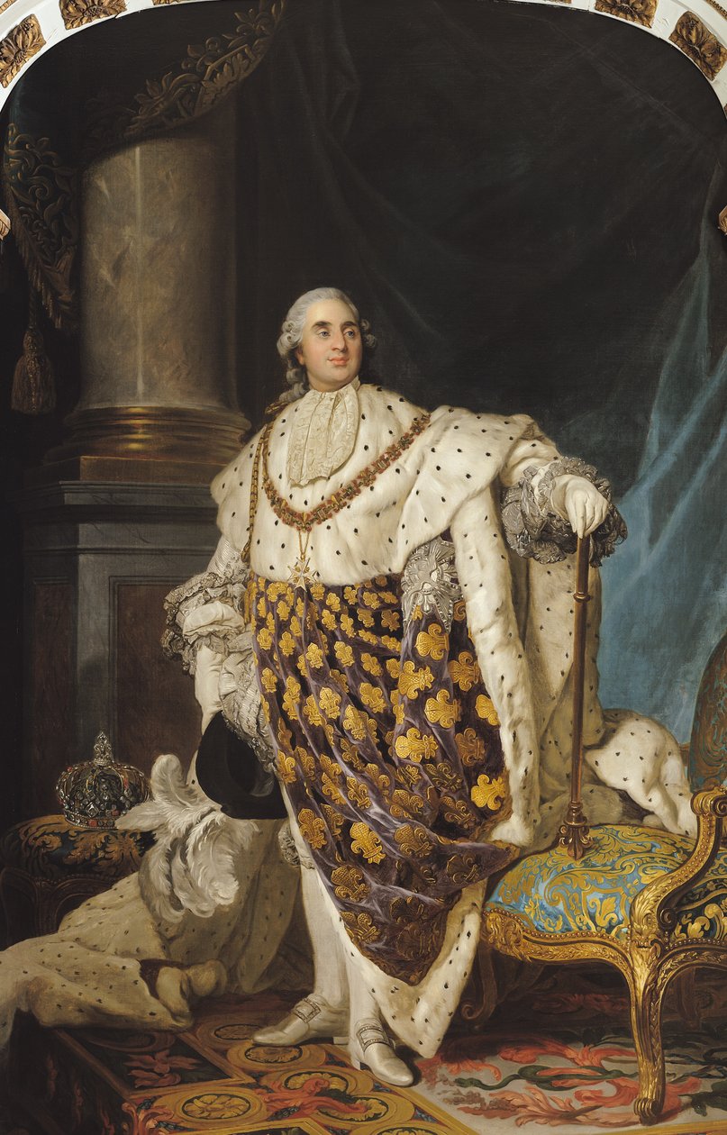 Ludvig XVI (1754-93) i kroningsklæder, efter 1774 af Joseph Siffred Duplessis