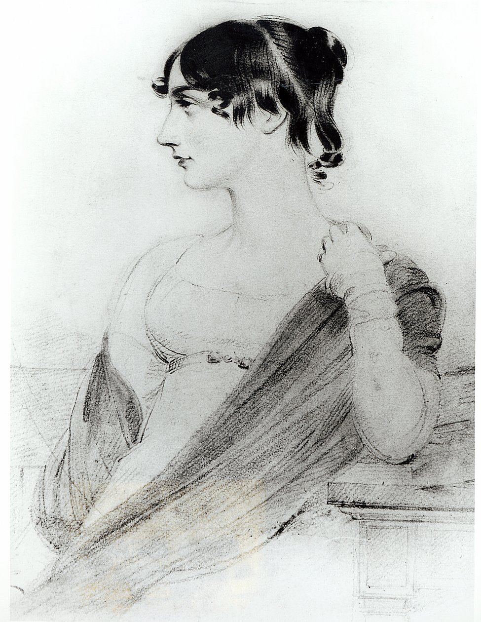 Portræt af Maria Edgeworth (1767-1849) af Joseph Slater