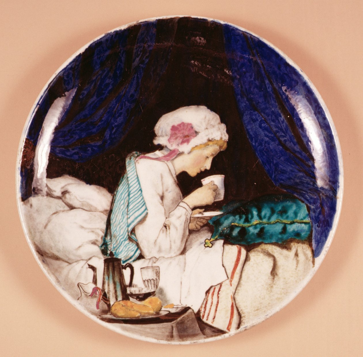 Fad, ca. 1867 (emaljeret fajance) af Joseph Theodore Deck