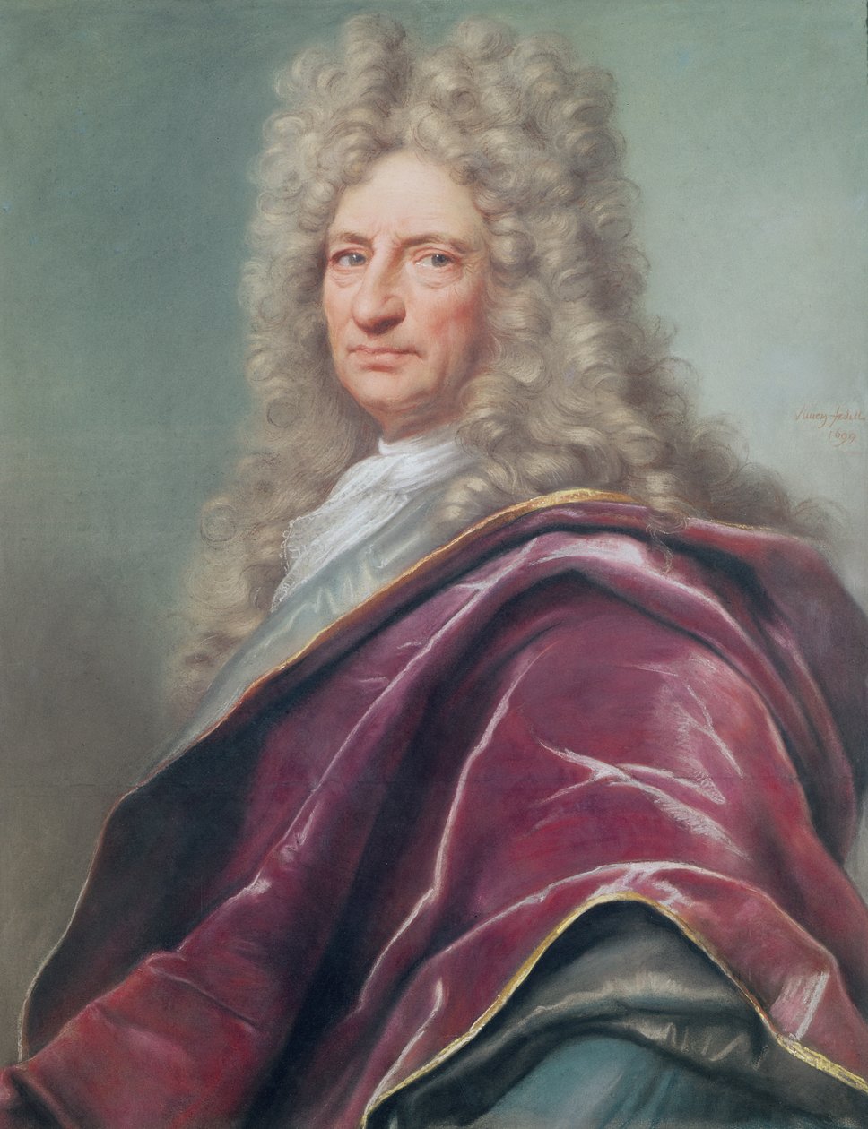 Samuel Bernard, Comte de Coubert, 1699 (pastel på papir) af Joseph Vivien