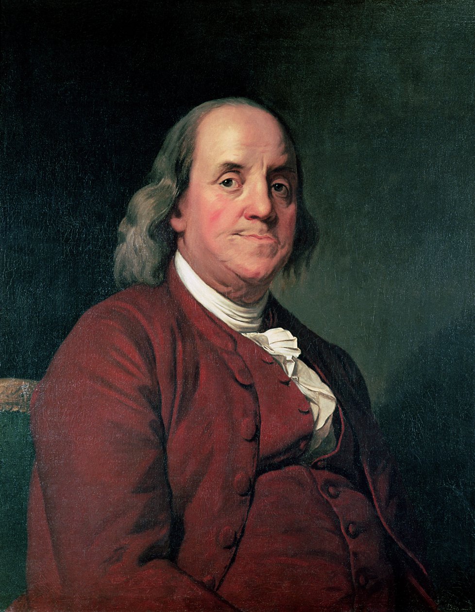 Benjamin Franklin, 1782 af Joseph Wright of Derby