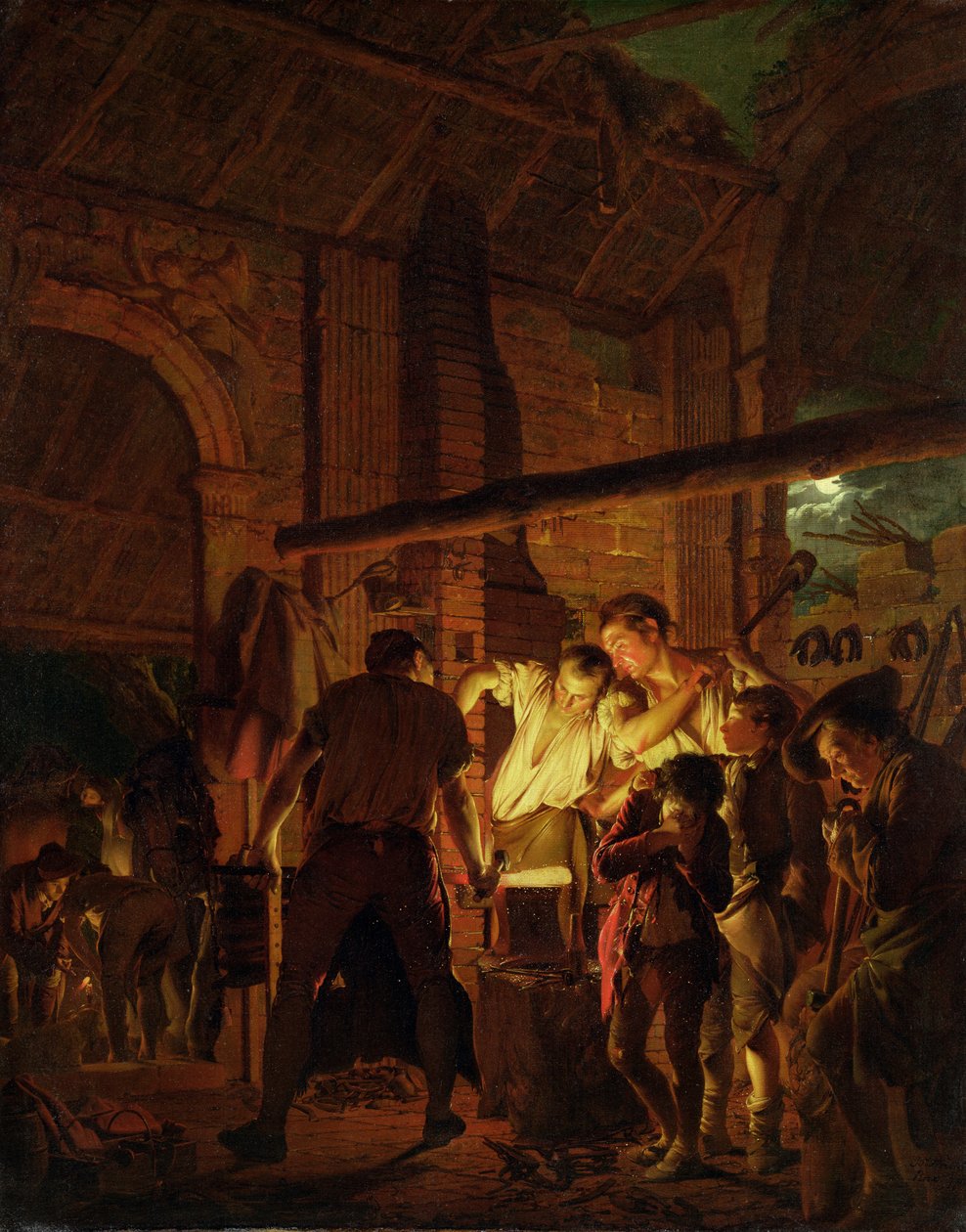 Smedeforretningen af Joseph Wright of Derby