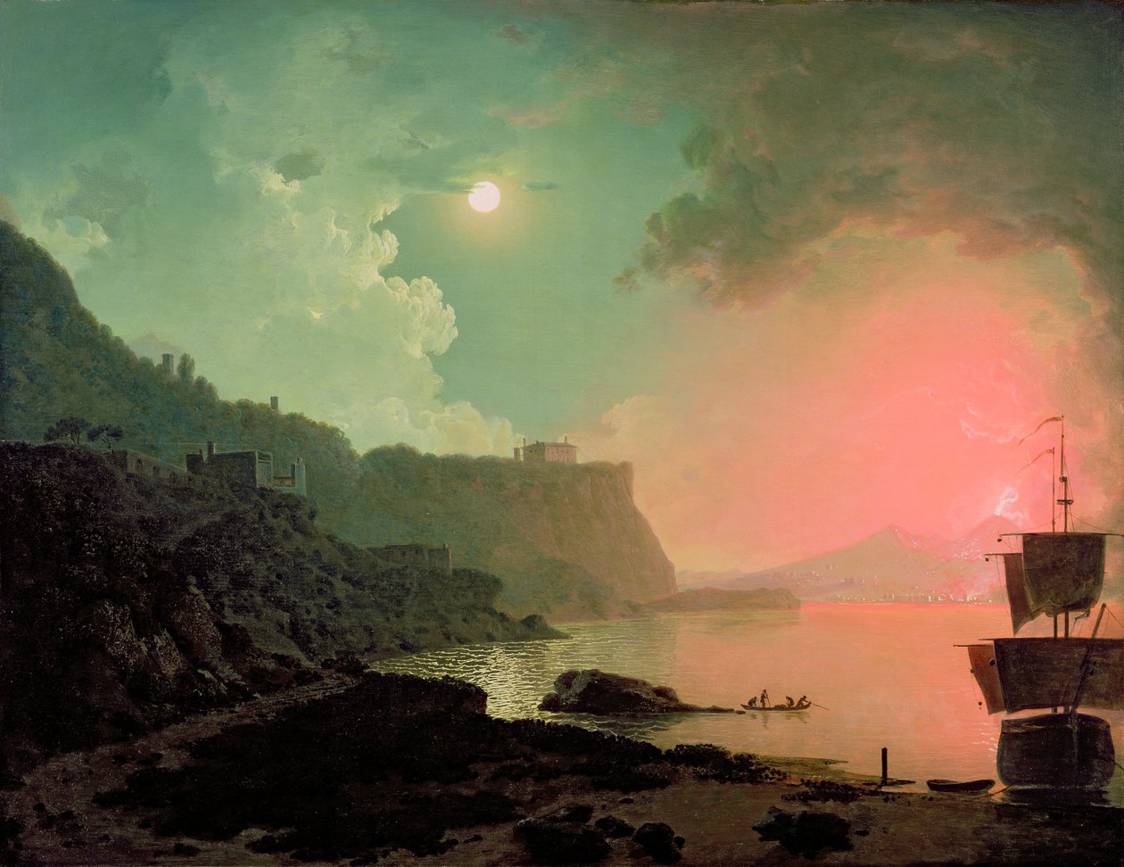 Vesuv fra Posillipo, ca. 1788 af Joseph Wright of Derby