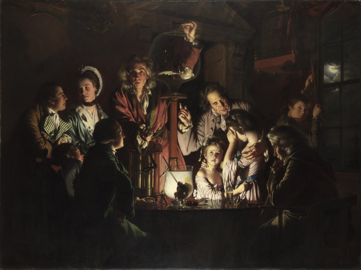 Et eksperiment på en fugl i en luftpumpe af Joseph Wright of Derby