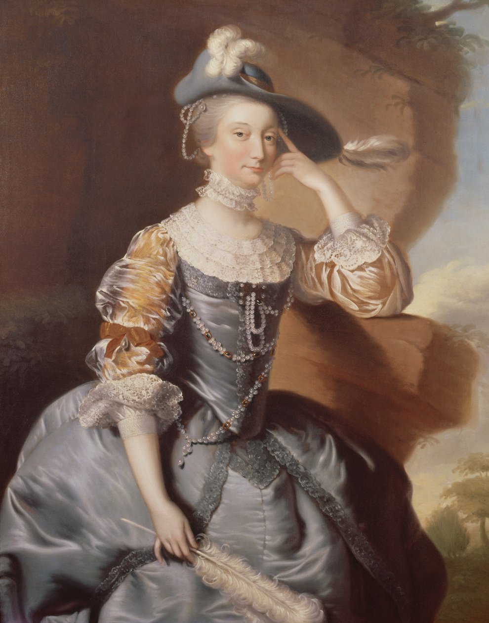 Portræt af fru Anne Carver af Joseph Wright of Derby