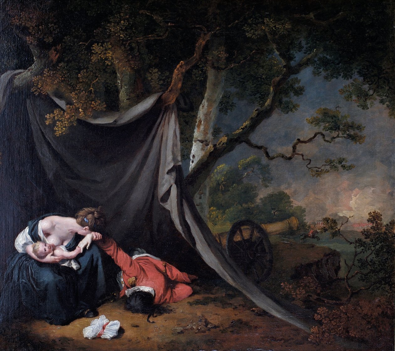 Den døde soldat, ca. 1789 af Joseph Wright of Derby