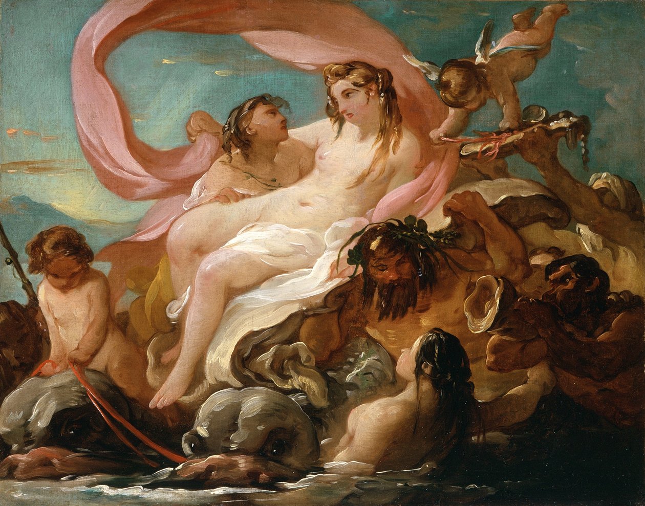 Venus kommer op af havet, ca. 1754-5 af Joseph Marie, the Elder Vien