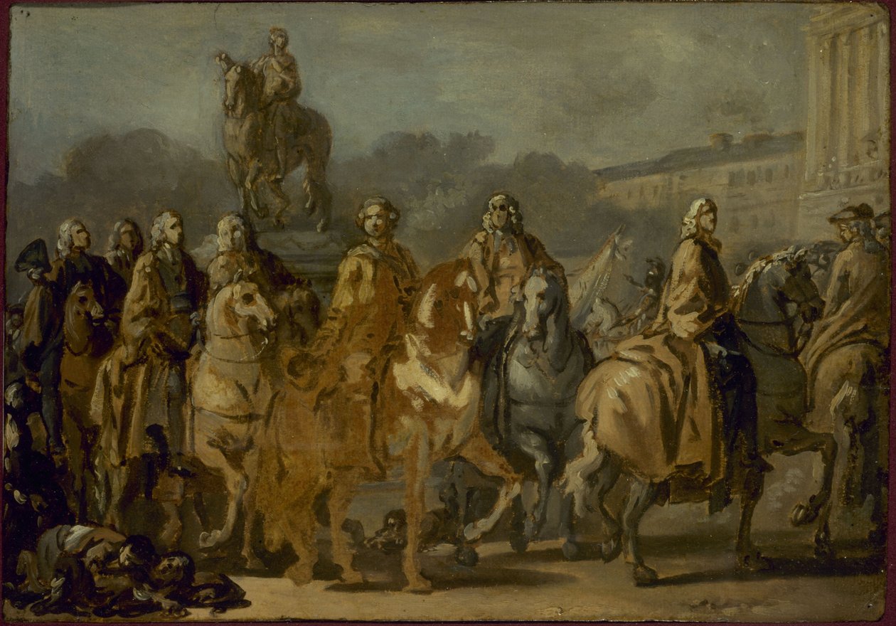 Indvielse af statuen af Louis XV på pladsen af samme navn af Paris