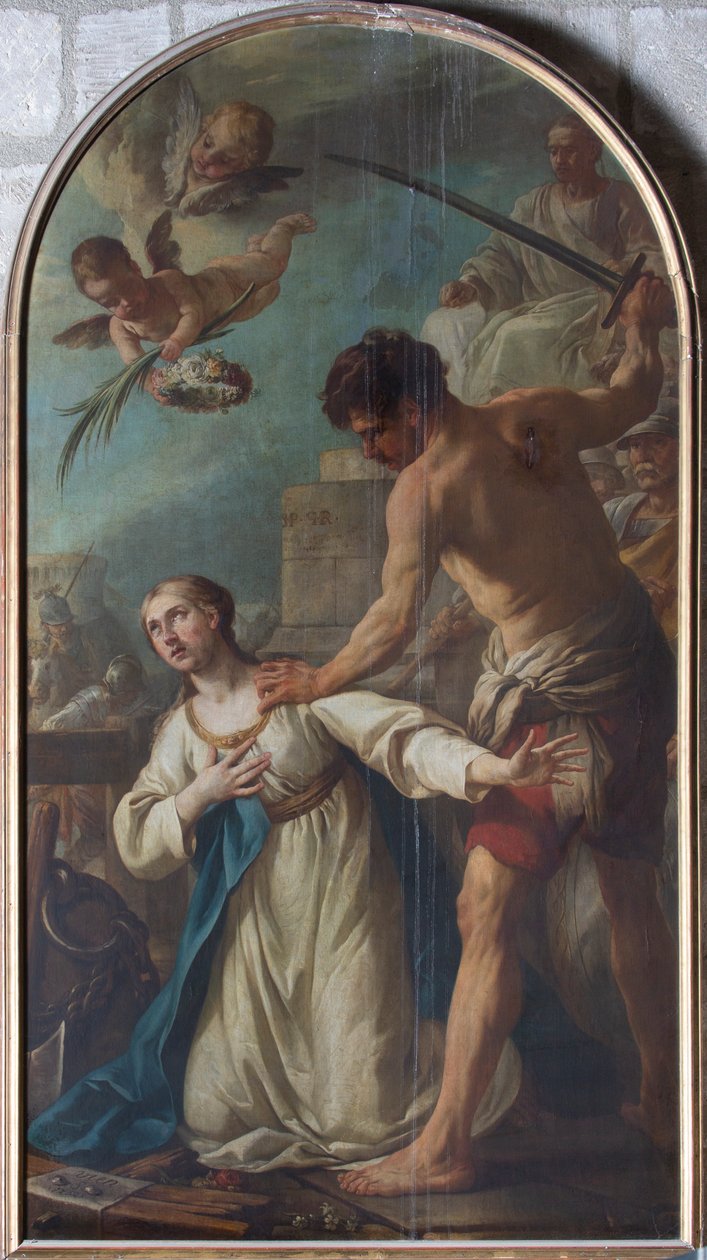 Martyren af Saint Catherine af Joseph Marie the Elder Vien
