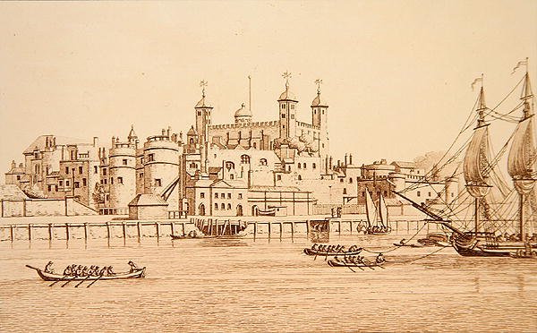 South View af Tower of London, indgraveret af J.C. Stadler (fl.1780-1812) af Joseph (after) Farington