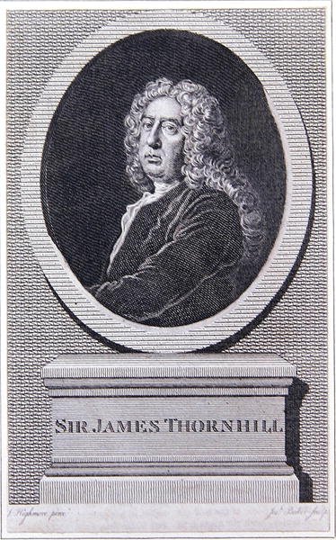 Sir James Thornhill (gravering) af Joseph (after) Highmore