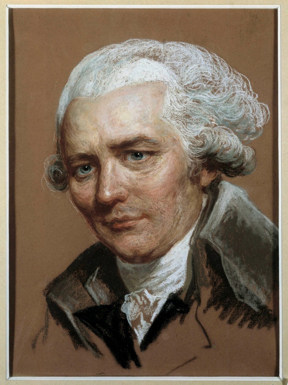 Portræt af Pierre Choderlos de Laclos (1741-1803) fransk forfatter Painting au pastel tilskrevet Joseph Ducreux (1735-1802) 1700-tallet. Svag. 0,38x0,28 m. af Joseph (attr. to) Ducreux