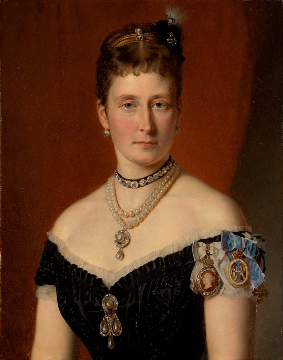 Prinsesse Alice af Storbritannien 1843-1878, storhertuginde af Hessen og ved Rhinen, 1879. af Joseph Adam Hartmann