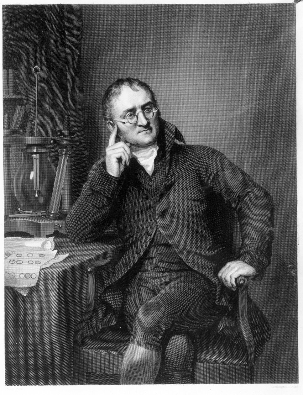 John Dalton, graveret af William Henry Worthington, ca. 1814 af Joseph Allen