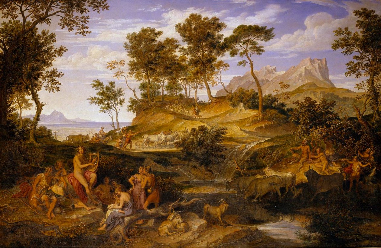 Apollon blandt de thessaliske hyrder af Joseph Anton Koch