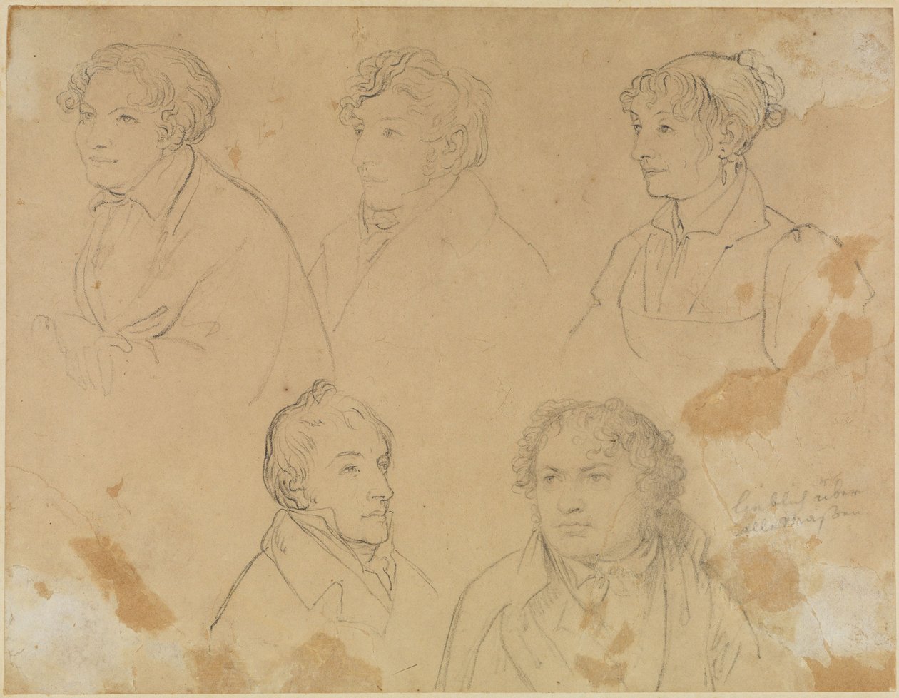 Fem portrætter af Joseph Anton Koch