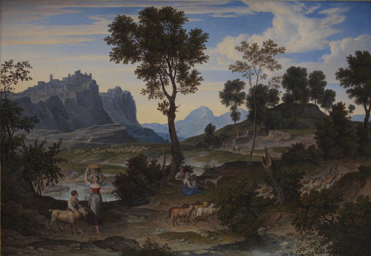 Landskab fra Civitella nær Olevano af Joseph Anton Koch