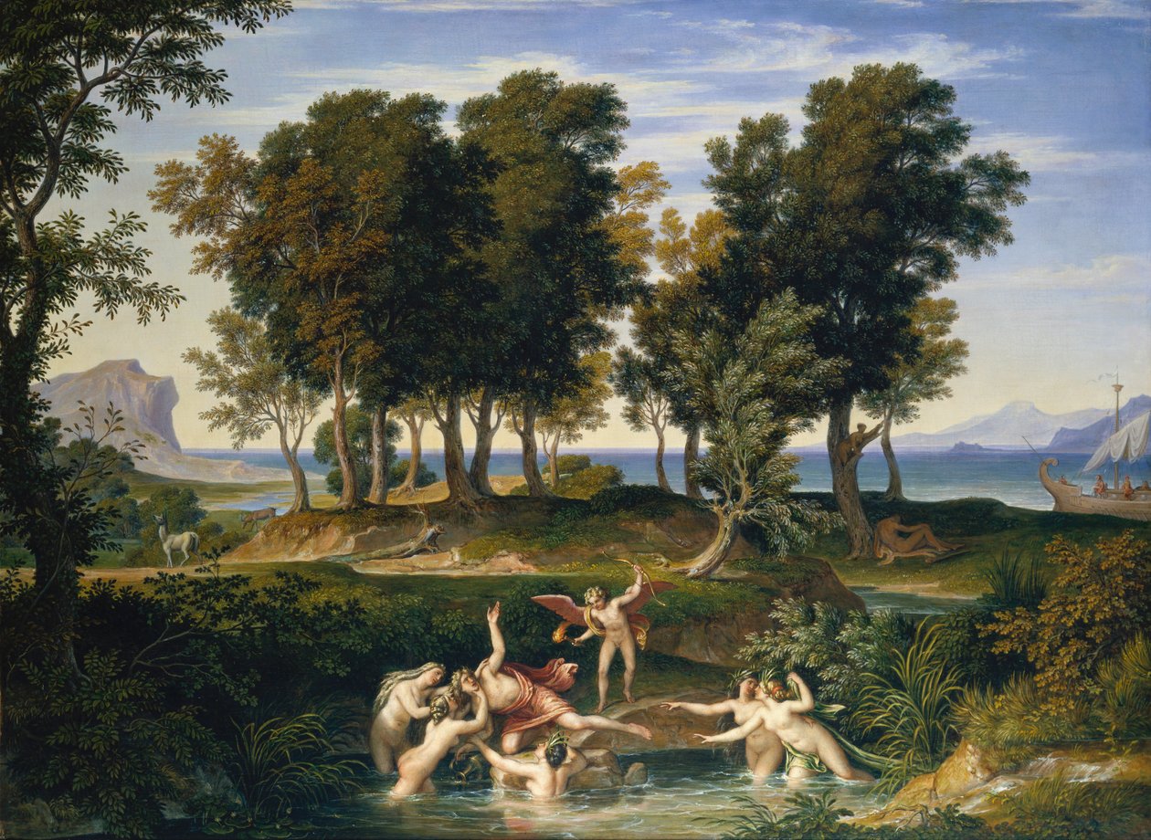 Landskab med bortførelsen af Hylas af Joseph Anton Koch