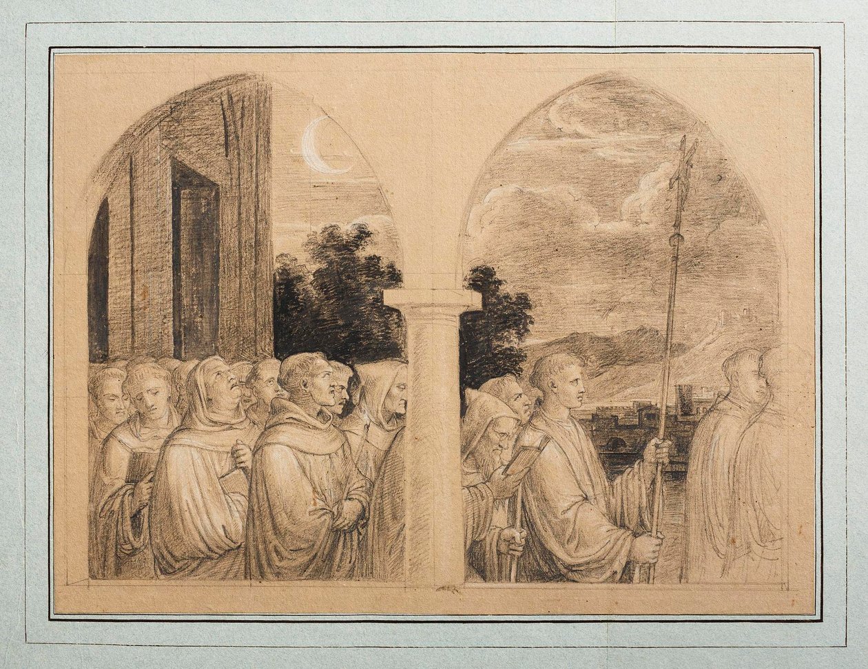 Procession af munke af Joseph Anton Koch