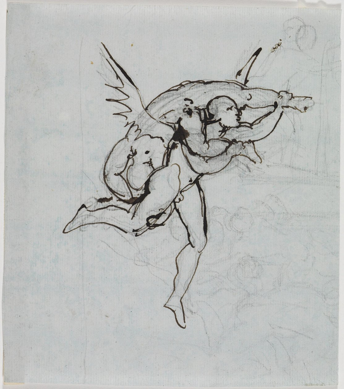 Studie af rådsherren fra Lucca, Dantes Inferno, sang 21, vers 34 af Joseph Anton Koch
