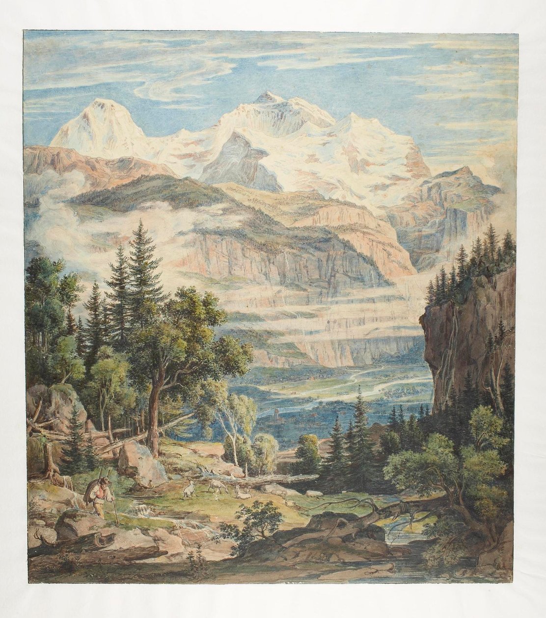 Schweizisk landskab af Joseph Anton Koch
