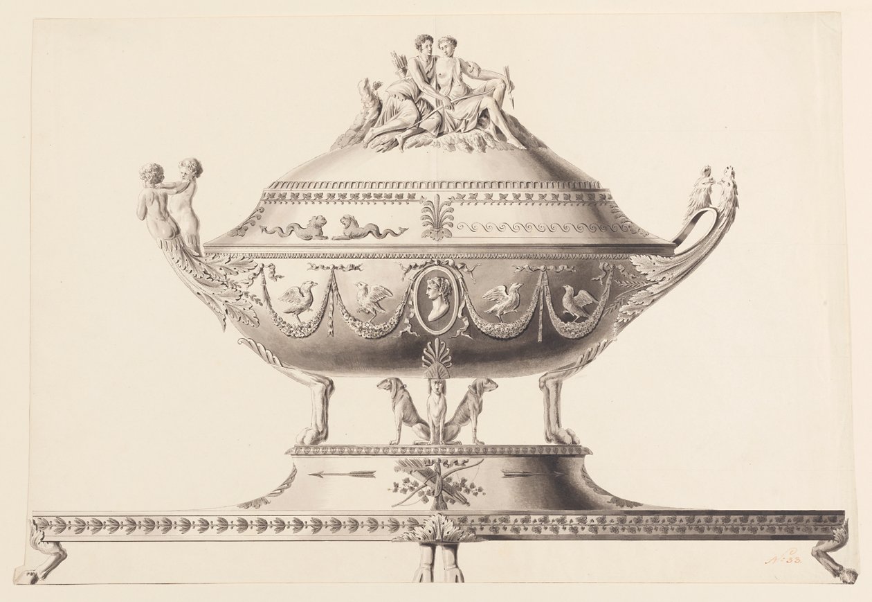 Design til en Terrine af Joseph Anton Seethaler Ii