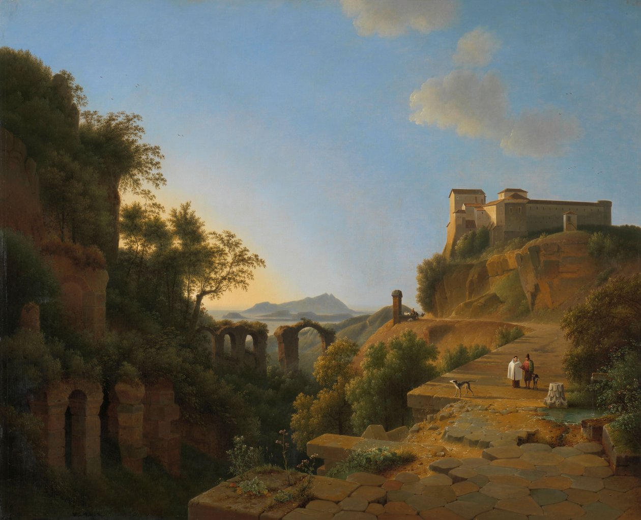 Napolibugten med øen Ischia i det fjerne, 1818 af Joseph August Knip