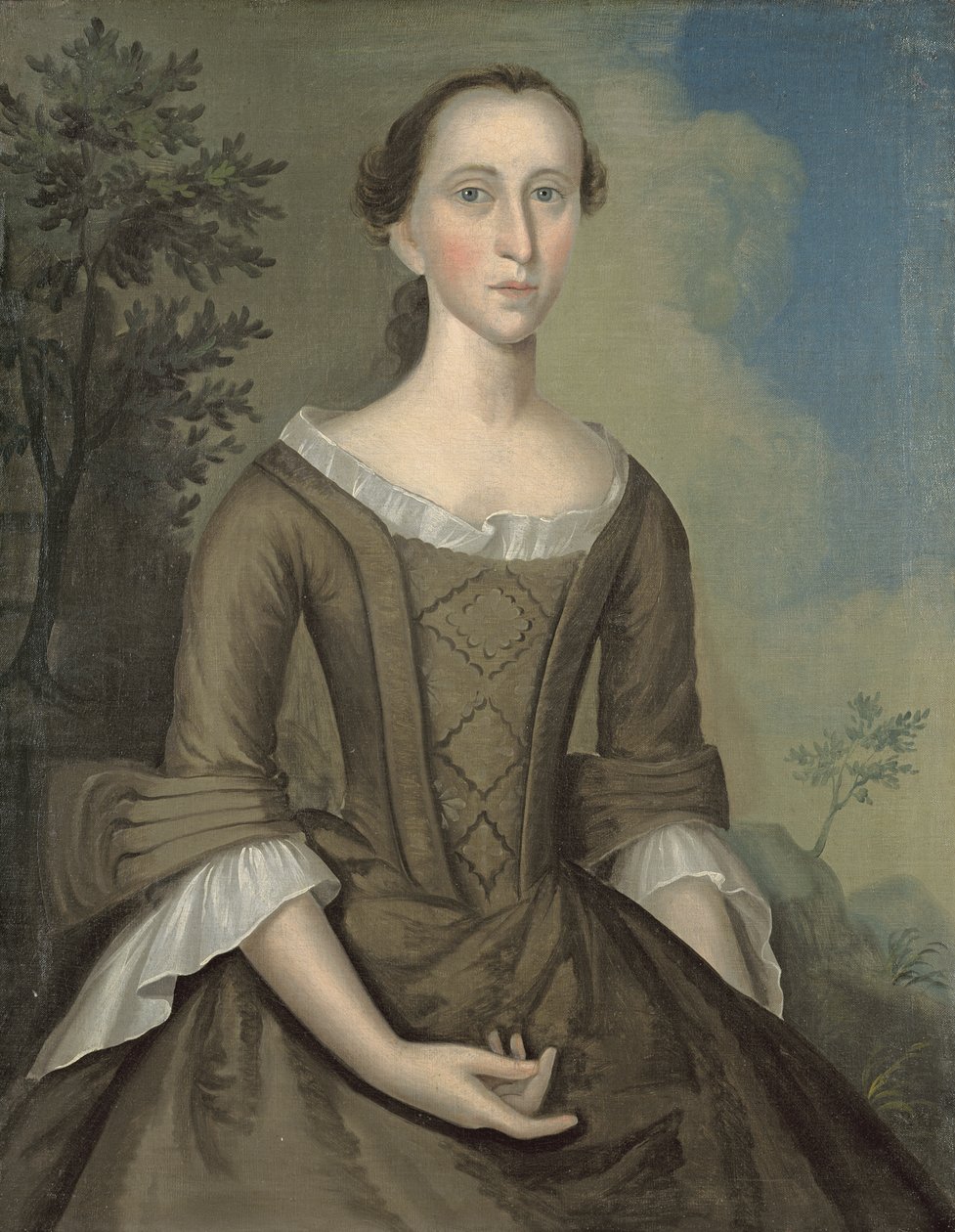 Mrs John Haskins (nee Hannah Upham) 1759 (se også 228089) af Joseph Badger
