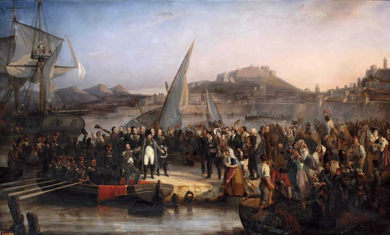 Napoleon forlod øen Elba den 26. februar 1815 af Joseph Beaume