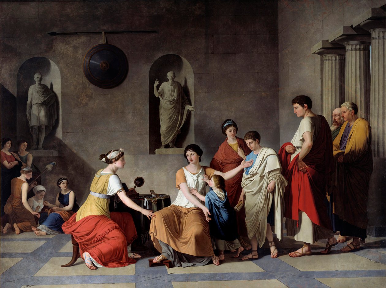 Ancient Rome: “” Corneliani af Joseph Benoît Suvée