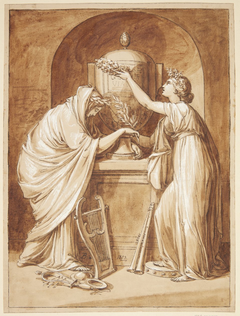 Allegorisk tegning af Joseph Bergler