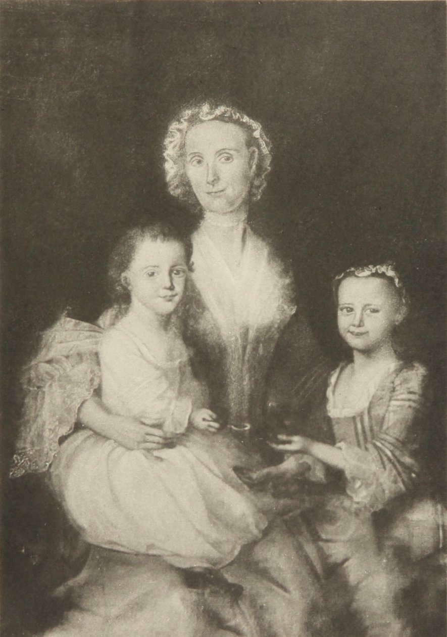 Anne Butterfield Tucker og hendes børn, Elizabeth og Nathaniel af Joseph Blackburn