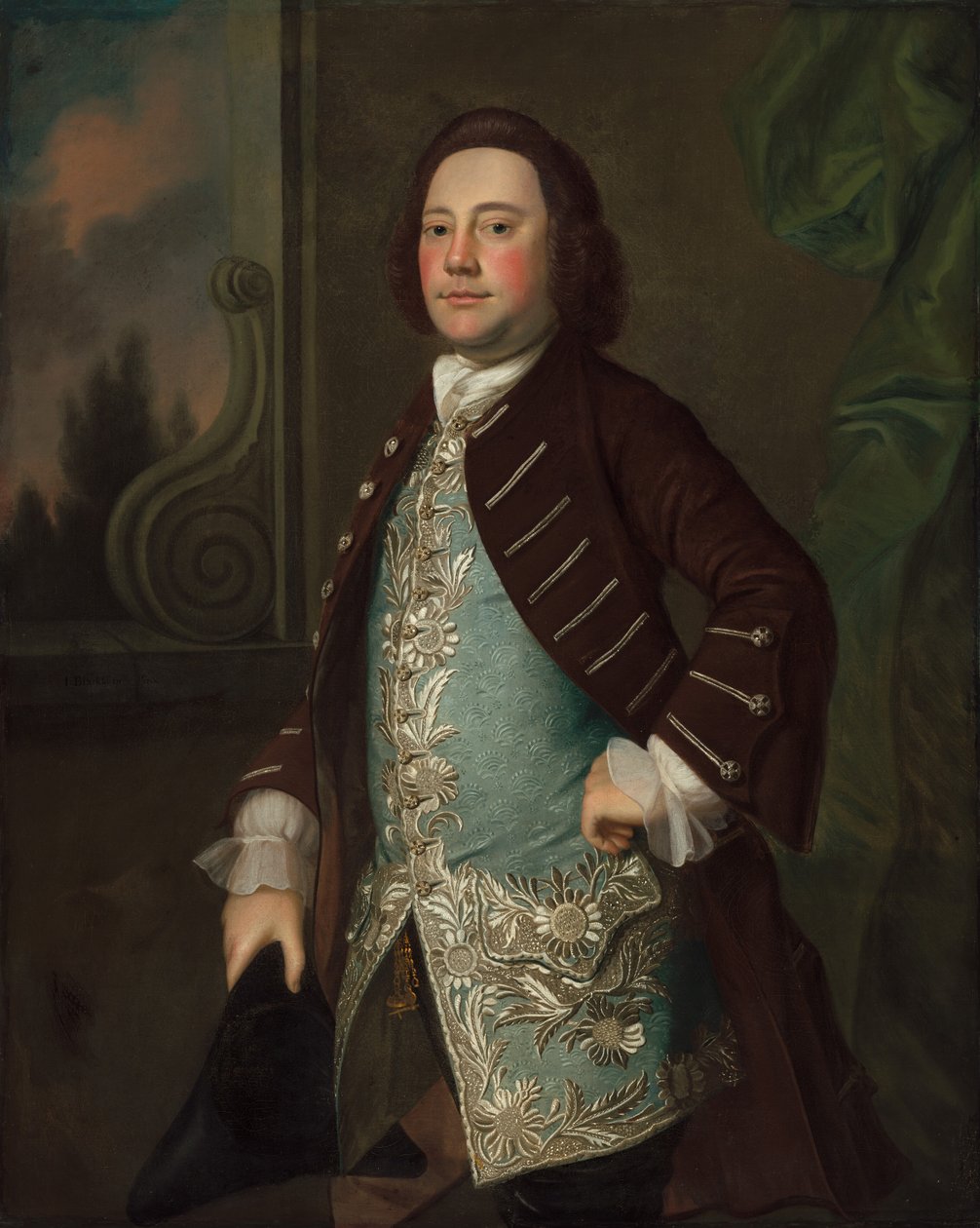 Portræt af en gentleman, ca. 1760. af Joseph Blackburn