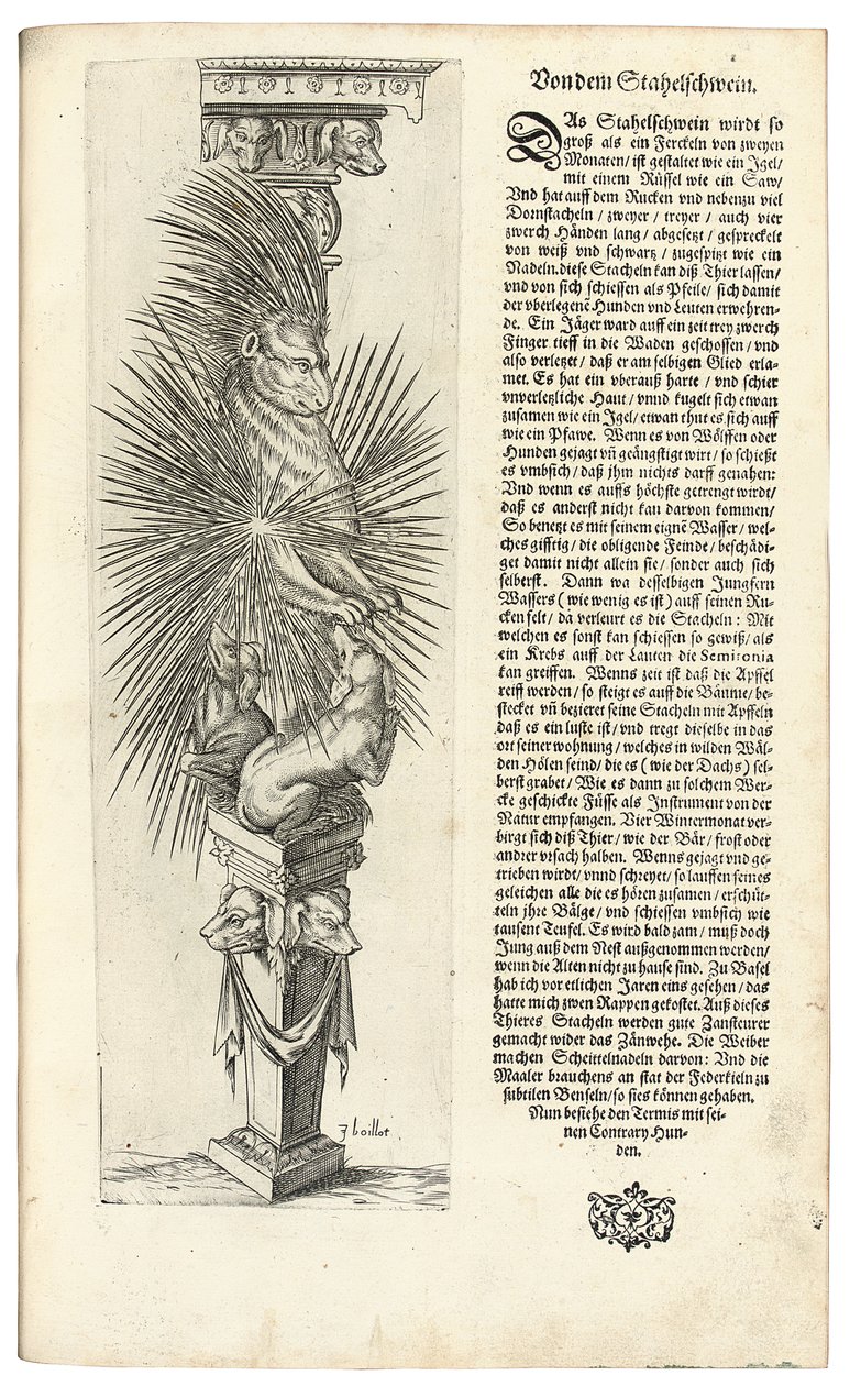 Søjle dekoreret med en dyreform, 1604 af Joseph Boillot