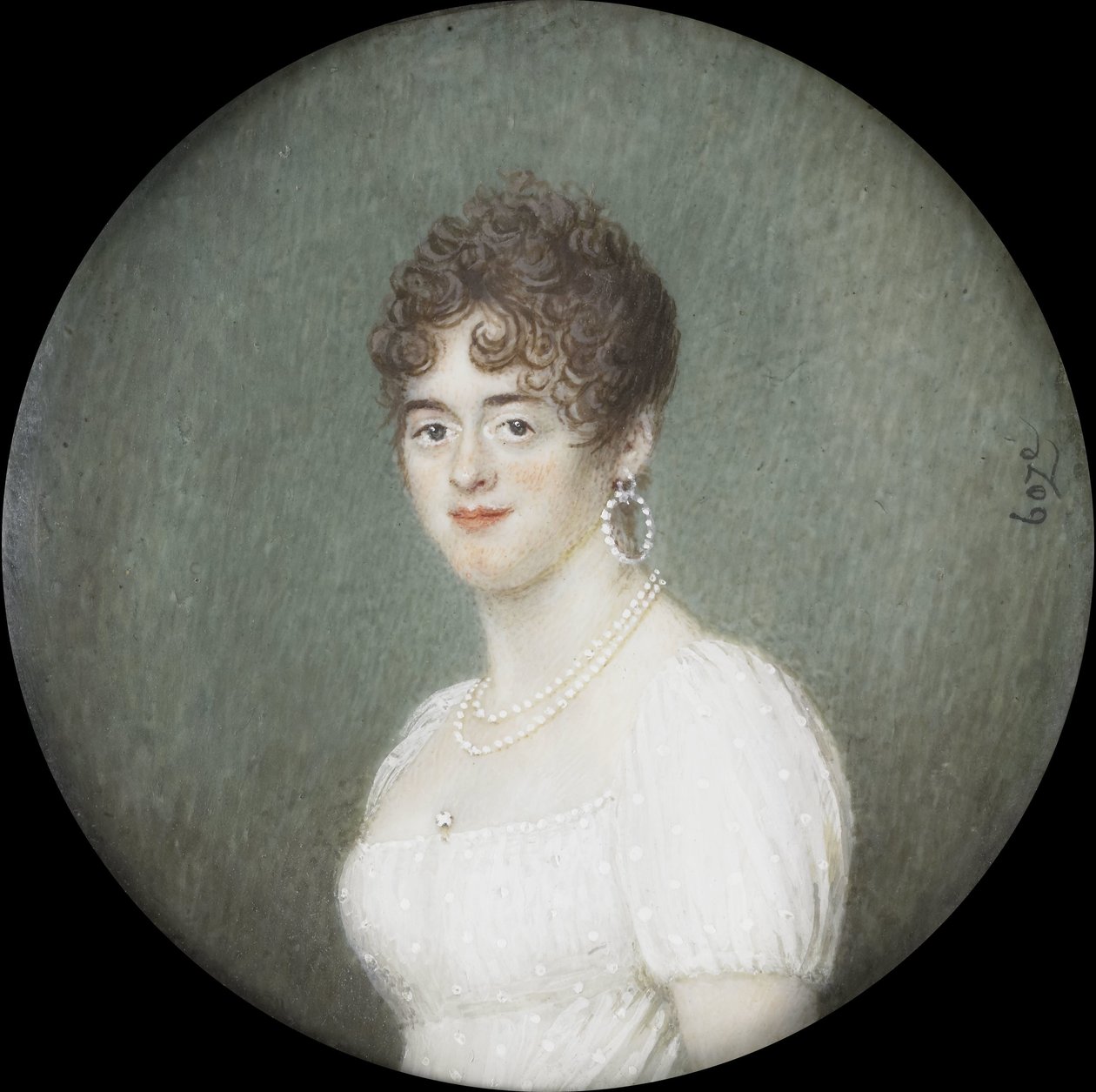 Portræt af Cornelia Pull (d 1809). Hustru til Gerrit Jan van Houten af Joseph Boze