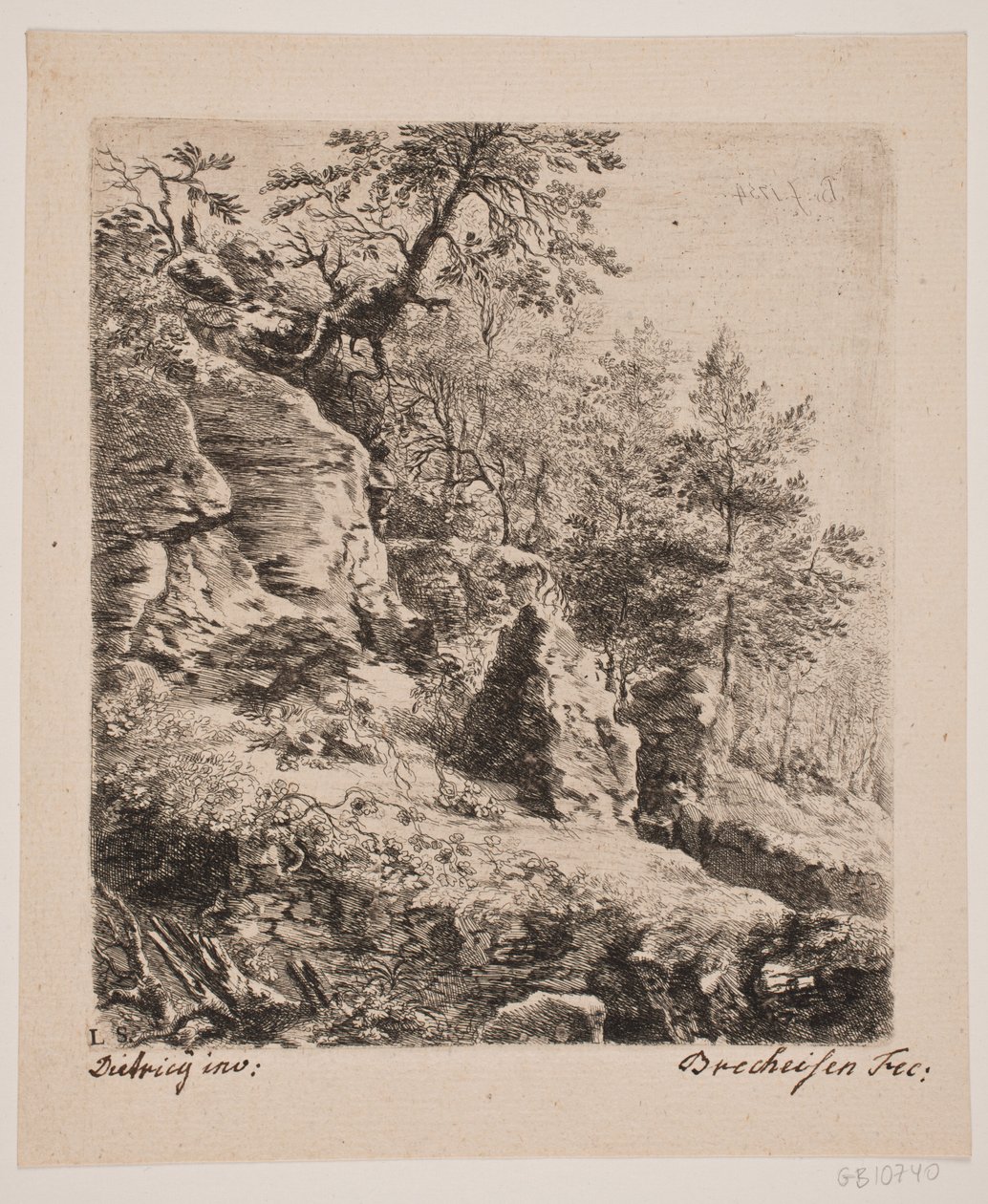 Klippelandskab af Joseph Brecheisen