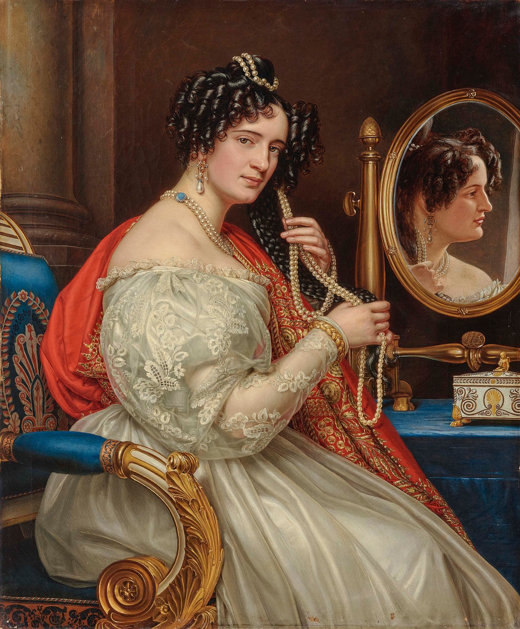 Portræt af grevinde Sofia Kisseleff 1801-1875, født Potocka, 1834. af Joseph Carl Stieler