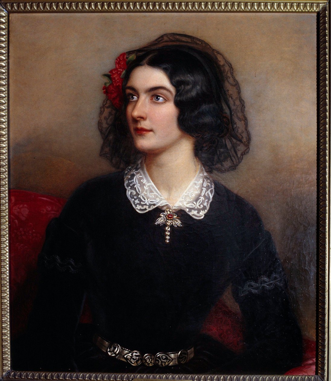 Portræt af Lola Montes eller Montez (olie på lærred) af Joseph Carl Stieler